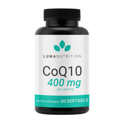 Luma Nutrition CoQ10 400mg Softgels - High-Absorption Coenzyme Q10 - Co Q-10 200mg / 400mg Per Serving - Heart Health - 60 Liquid Softgels Luma Nutrition