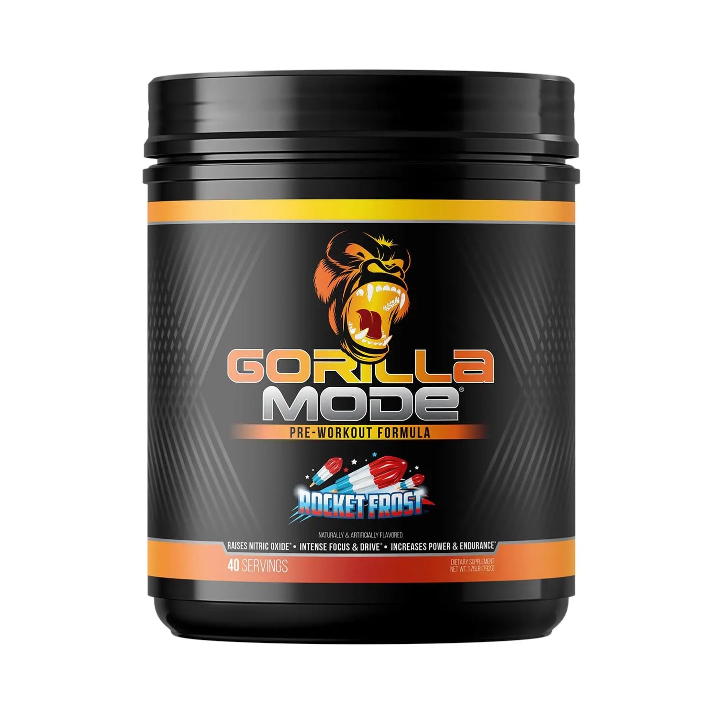 Gorilla Mode Pre Workout - Massive Pumps · Laser Focus · Energy · Power - L-Citrulline, Creatine, L-Tyrosine, Betaine, Hydroprime®, Alpha-GPC, 400mg Caffeine, Huperzine A - 792g (Rocket Frost) Gorilla Mind