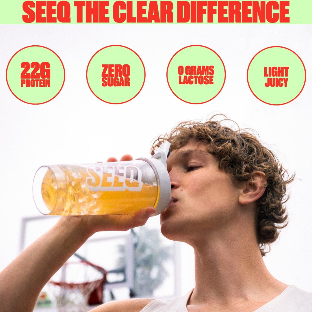 SEEQ Clear Protein Powder - Watermelon Wave - 22 Servings - 22g Clear Whey Protein Isolate - Zero Sugar - 0g Lactose - Allergen Friendly - GLP1 Support - Bone Health SEEQ buy australia supplements