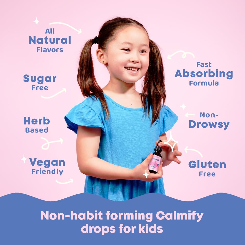 JoySpring Calmify Magnesium Glycinate for Kids | Liquid Magnesium with L-Theanine Supplement | Chamomile Extract & Passion Flower Extract | Sugar-Free Calm Drops | 1 fl oz (30 Servings) JoySpring buy australia supplements