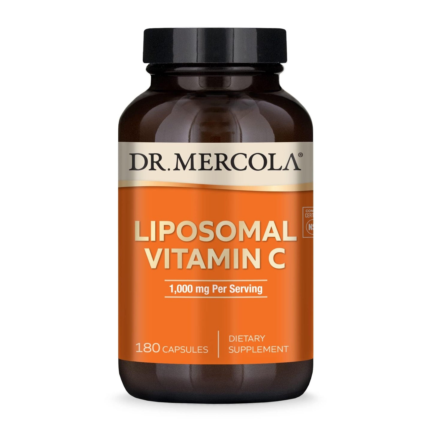 Dr. Mercola Liposomal Vitamin C - Brain, Heart, Eye & Immune Support - Provides 1,000 mg of Bioavailable Vitamin C - Non-GMO, Gluten-Free & Soy-Free Dr. Mercola
