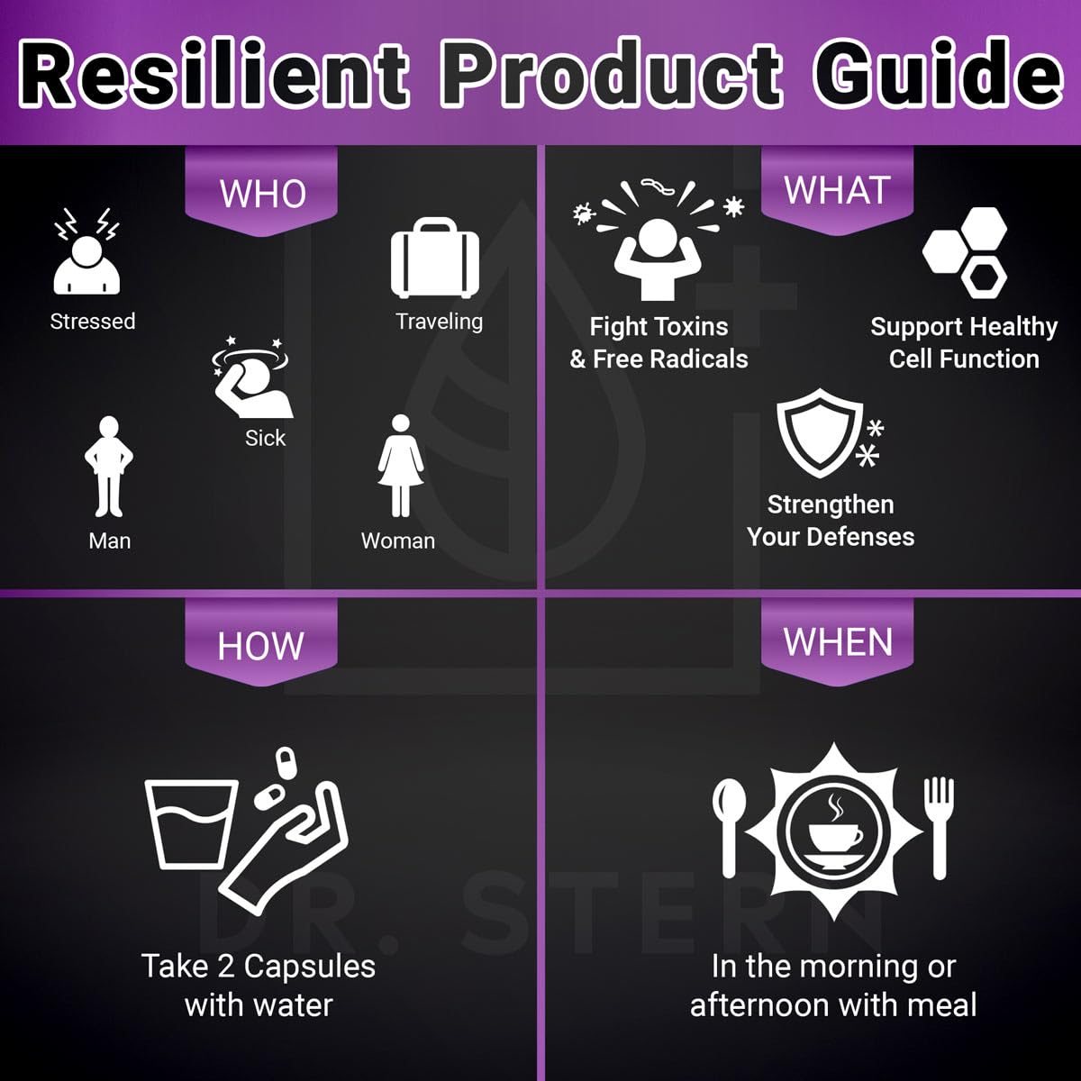 OMISSANDI-WELLNESS Resilient - Natural Immune System Support - Dr. Ian Stern Formulated - to boost your defenses - W/Organic Mushroom Blend, Echinacea, Astragalus & More - Vegan - Made in USA- 60 Caps Dr. Stern buy australia supplements