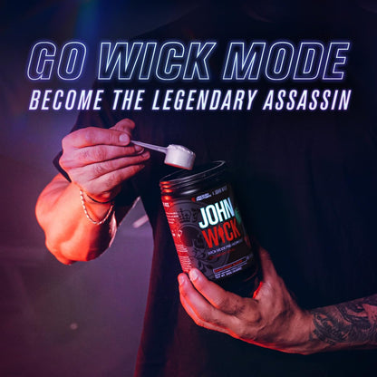 Jacked Factory X John Wick - Wick Mode Pre Workout Powder - Intense Energy, Battle-Ready Focus, Unstoppable Commitment, and Sheer Will Jacked Factory