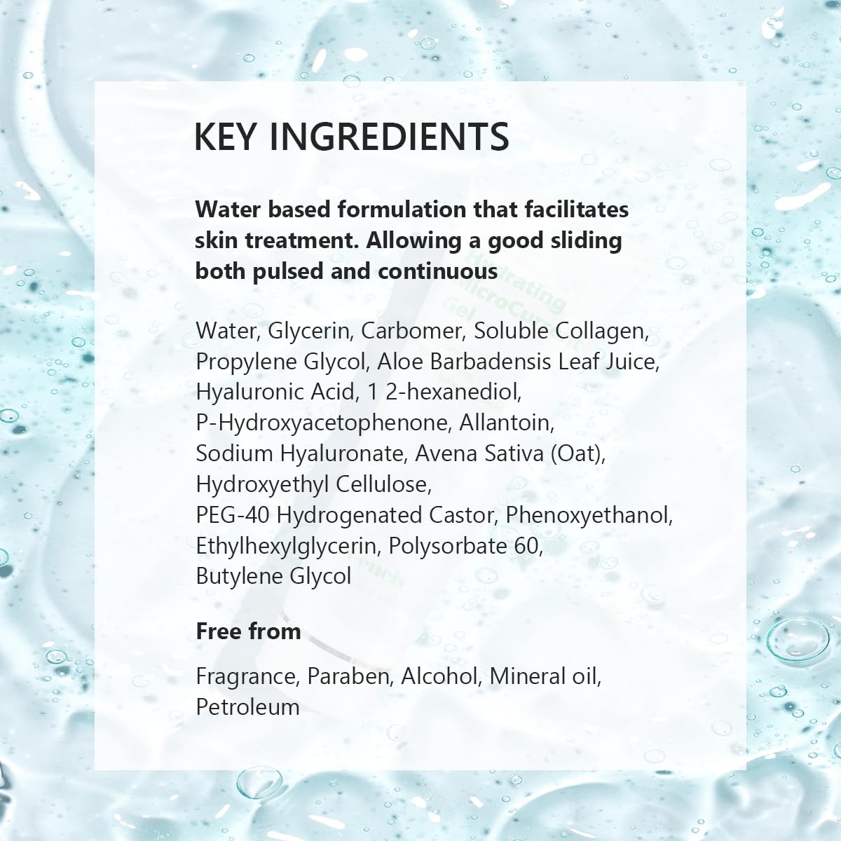 Oeneis Hydrating Microcurrent Conductive Gel with Hyaluronic Acid & Aloe Oeneis