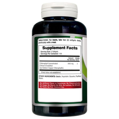 FITO MEDIC'S Lab Chlorophyll Supplement, 200 Softgels, Chlorophyll Capsules FITO MEDIC'S