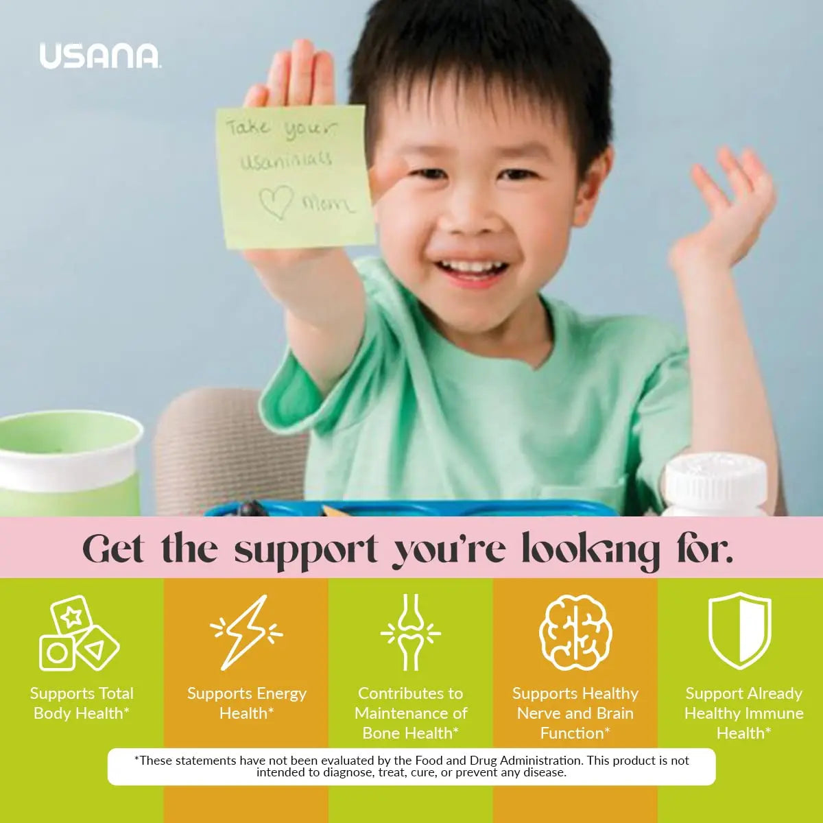 USANA Usanimals Multivitamin for Kids - Daily Chewable Tablets with Vitamins A, C, D, E, B6, B12, Zinc, Iron - Supports Immune, Bone & Brain Health USANA buy australia supplements