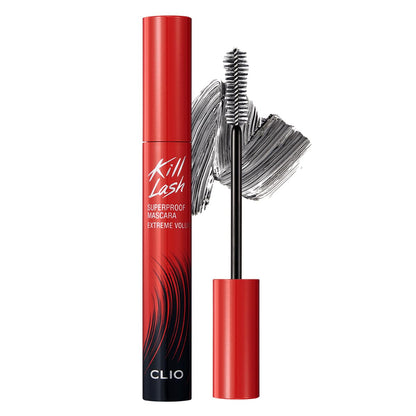 CLIO Kill Lash Superproof Mascara, Tubing Mascara, Smudge-Proof, Flake-Proof & Clump-Free, Extreme Volumizing False-Lash Effect, Warm Water Removal, Safe for Sensitive Eyes (004 Extreme Volume) CLIO PROFESSIONAL