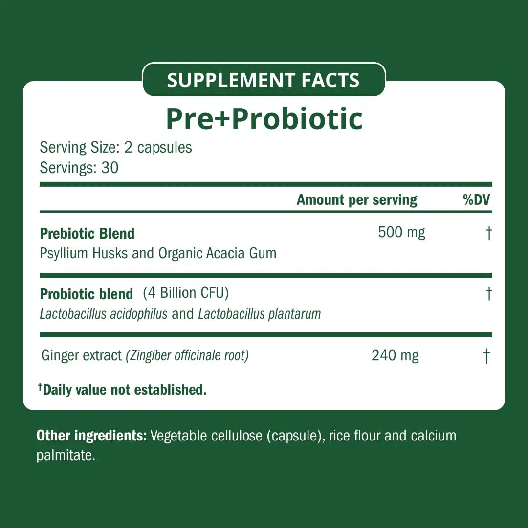 Semaine Super Powered Prebiotic + Probiotic for Women, Effective 3-in-1 Multi-Action Formula to Nourish Gut Health, Soothe IBS, Support Bloat Relief Semaine