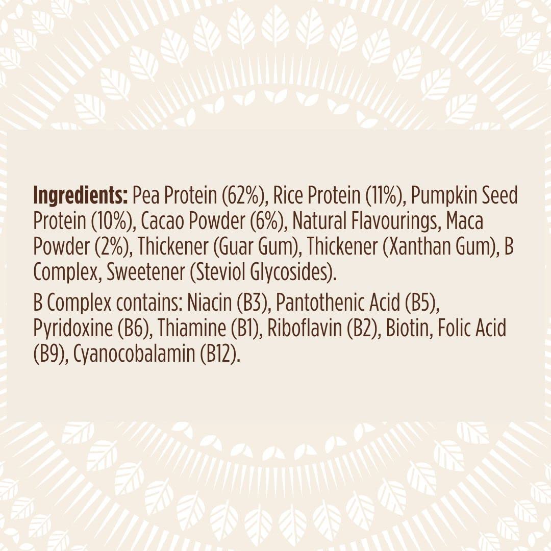 Pulsin - Cacao & Maca Vegan Supershake - 300g - Plant Based Vegan Energy Support Protein Powder Pulsin buy australia supplements