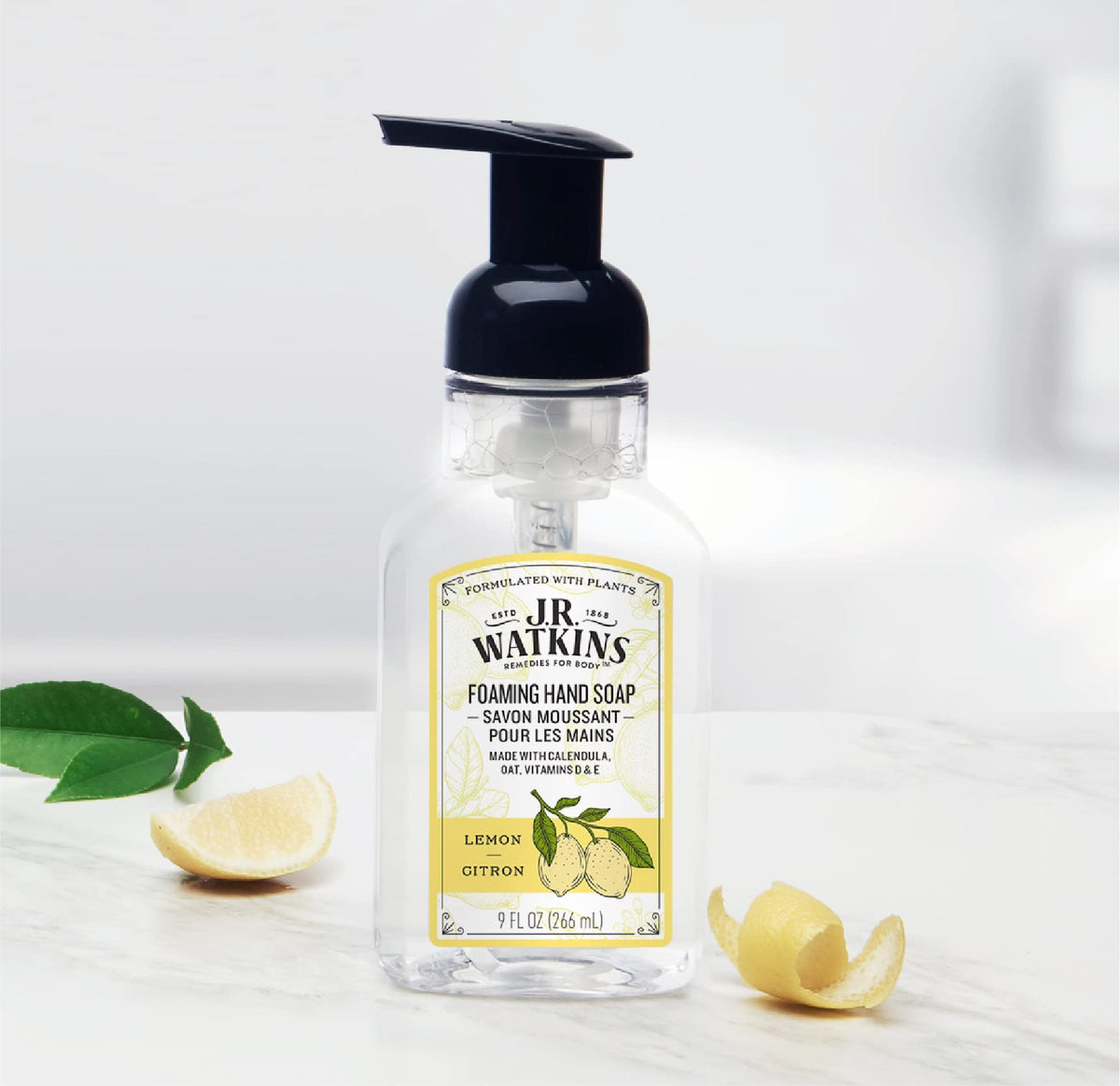 J.R. Watkins Moisturizing Foam Hand Soap Dispenser 3 Pack, Lemon, 9 fl oz J.R. Watkins