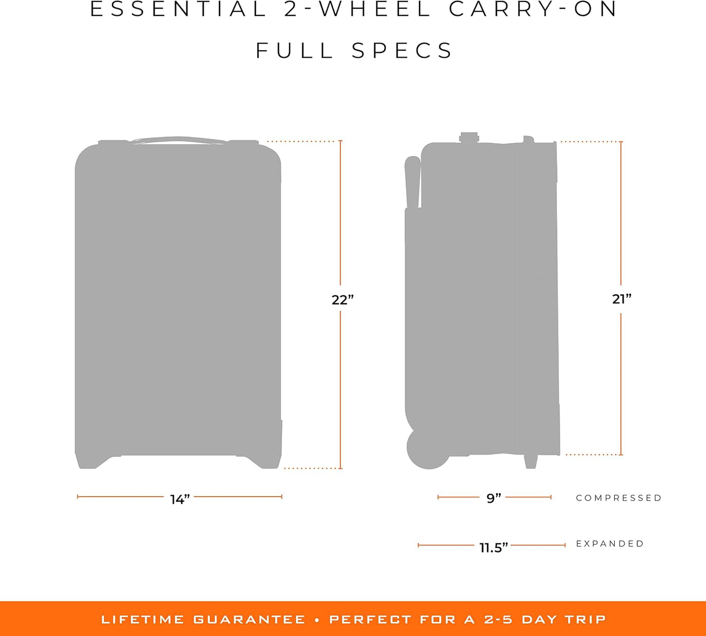 Briggs & Riley Essential 22" 2-Wheel Expandable Carry On - Luggage for Travel, Suitcases with Wheels, Softside Rolling Bag for Men & Women, Self-Repairing Zipper - Baseline Collection, Black Gsupps Australia