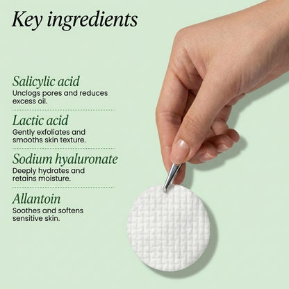 QUIA Toner Pads – AHA/BHA Dual-Action Exfoliate and Hydrate All in One – Soothing Formula for Sensitive Skin – Reduces Blackheads and Blemishes QUIA Beauty