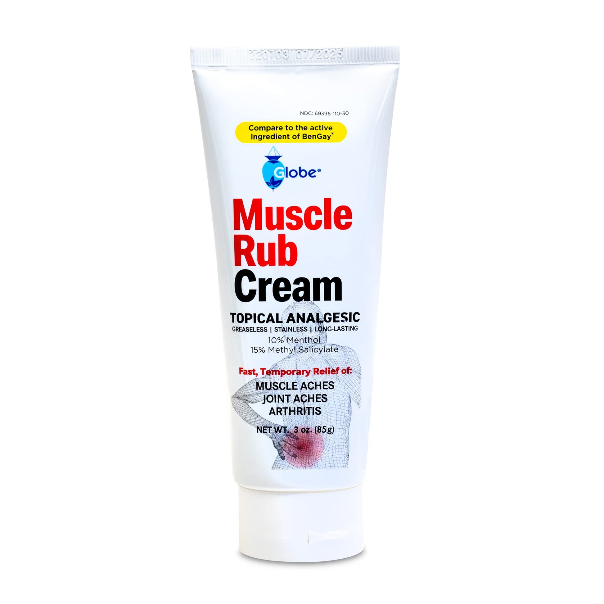 (3 Pack) Globe Ultra Strength Greaseless Muscle Rub Cream (3 oz). Compare to The Active Ingredients of Greaseless Bengay, 10% Menthol & 15% Methyl Salicylate (3 Pack) Globe buy australia supplements