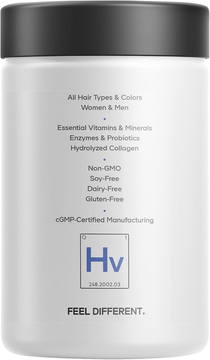 Codeage Hair Vitamins 10000 mcg Biotin, Keratin, Collagen, Vitamin A, B12, C, D3, E, Zinc, Turmeric, Probiotics, Enzymes, Inositol - Hair Care Support - Healthy Hair Supplement Pills - 120 Capsules