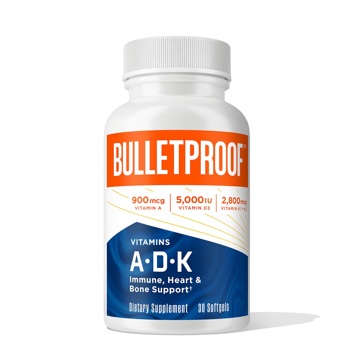 Vitamins A-D-K, 30 Softgels, 900mcg Vitamin A, with 5000 IU D3, K1, K2, K3, High Potency Bulletproof buy australia supplements