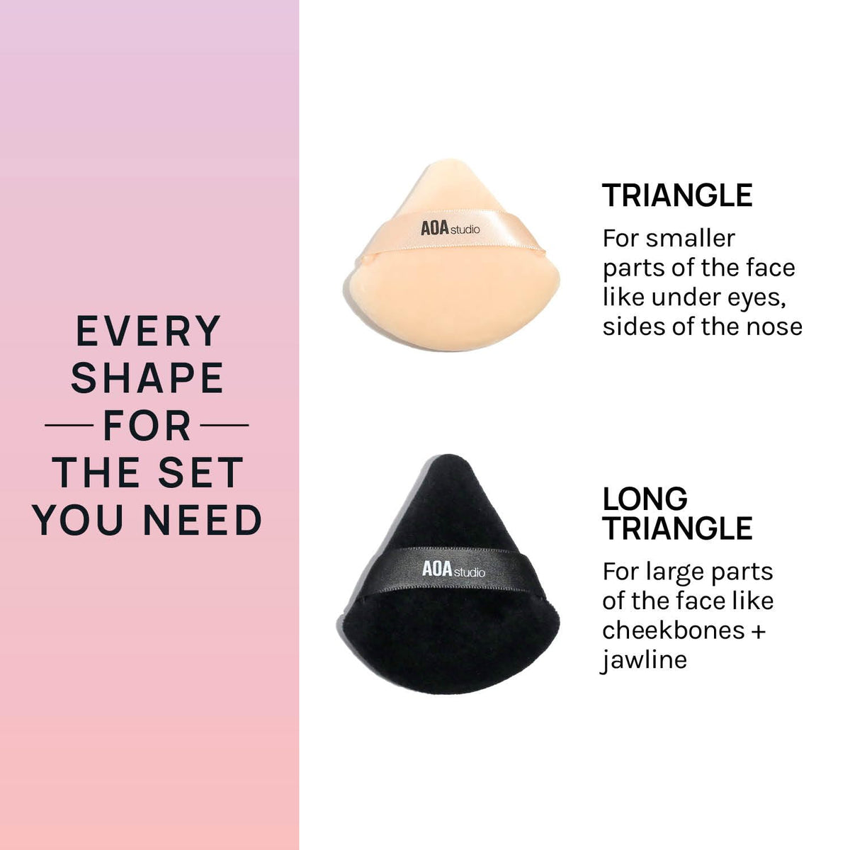 AOA Studio Velvet Puffs Makeup Puff Set of 6 Loose Powder Body Powder, Velour Makeup Blender Sponge Foundation Blending Sponges Set Beauty Makeup Tools(Black/Peach) AOA STUDIO