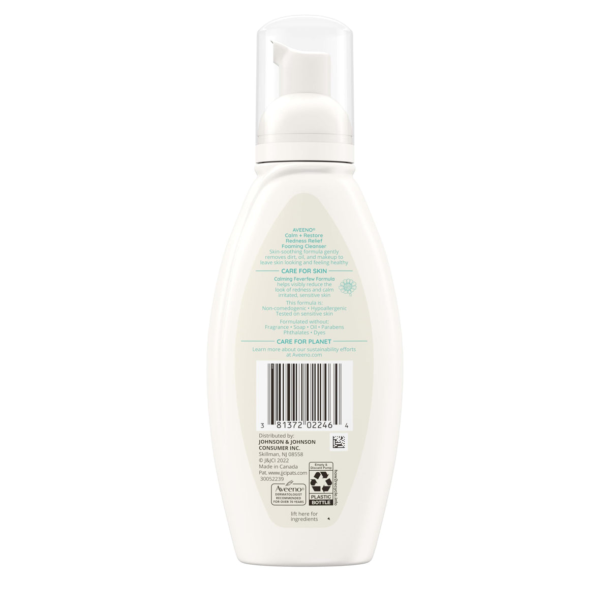 Aveeno Calm + Restore Redness Relief Cleanser, Fragrance Free, 6 fl. oz Aveeno