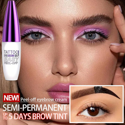 2Pcs Dark Brown Peel Off Brow Tint Gel - Waterproof & Sweatproof Tattoo Effect, Transfer-Resistant Multi-Day Wear, All Skin Types Mother’s Day Women's Day Gift Set GHFCZOO