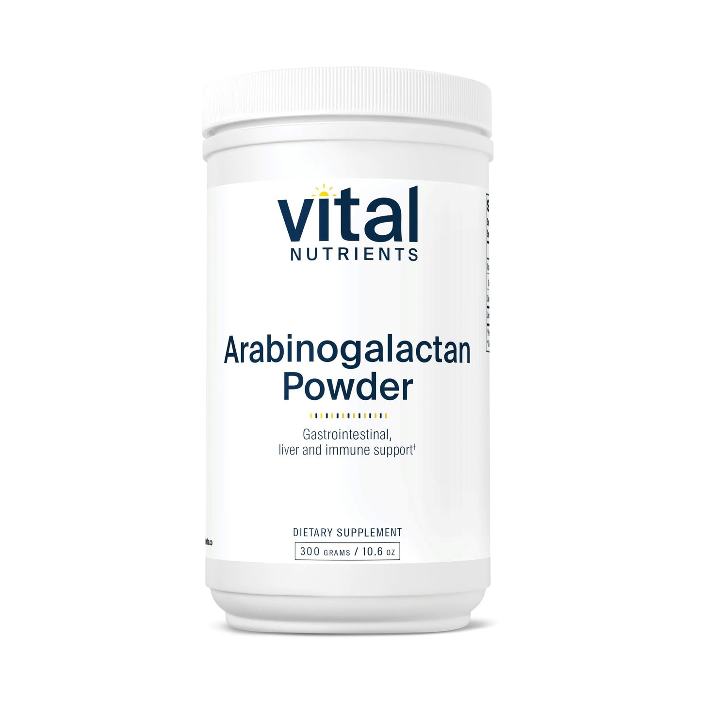 Vital Nutrients Arabinogalactan Powder - Vegan Prebiotic Fiber Supplement for GI Health, Liver, and Immune Support Vital Nutrients