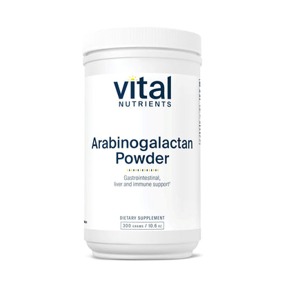 Vital Nutrients Arabinogalactan Powder - Vegan Prebiotic Fiber Supplement for GI Health, Liver, and Immune Support Vital Nutrients