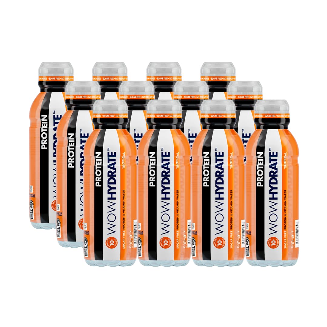 WOW HYDRATE Protein Water, Tropical Flavour Protein Drink, Natural Flavourings, Healthy Hydration WOW HYDRATE buy australia supplements