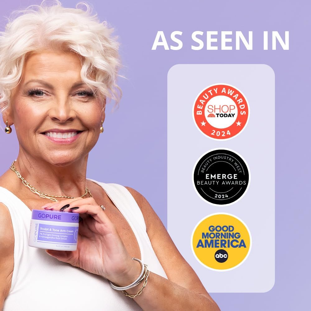goPure Sculpt & Tone Arm Cream – Firming And Tightening Cream For The Arms, Smooths The Look Of Wrinkles, Deeply Hydrates, Firms The Look Of Crepey Texture On The Arms goPure