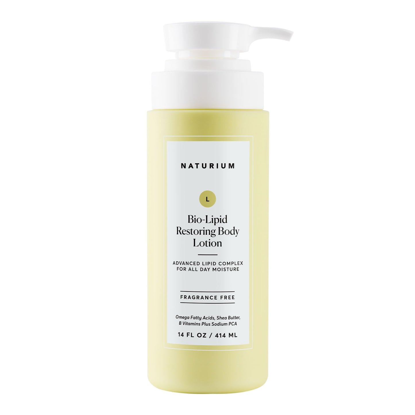 Naturium Bio-Lipid Restoring Moisturizing Body Lotion with Shea Butter, Fragrance Free, 14 oz Naturium