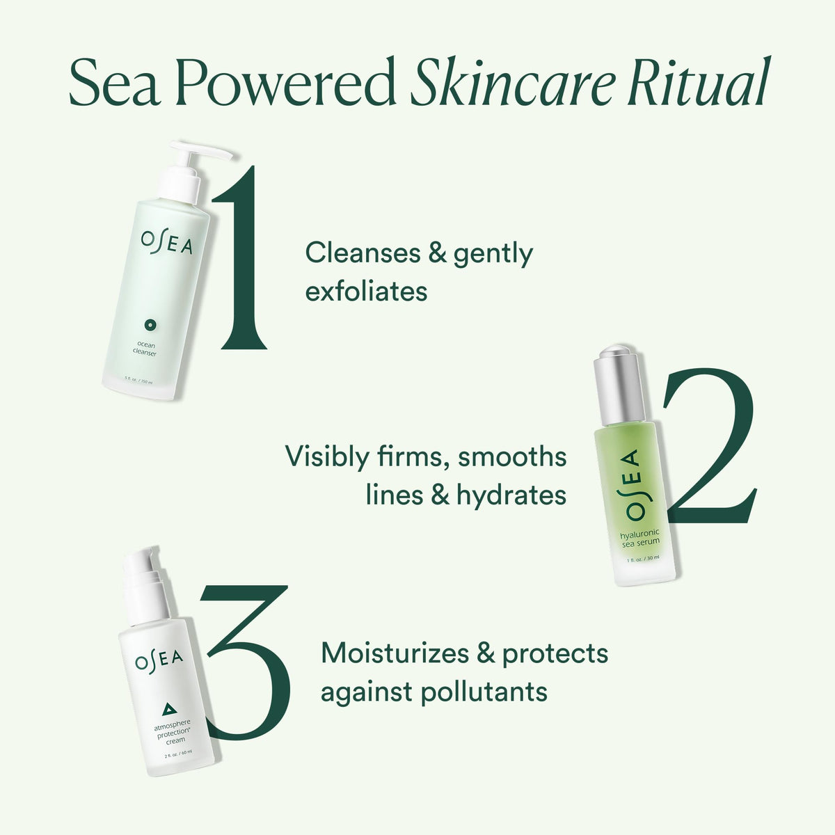 OSEA Ocean Cleanser 5 oz - Nourishing Facial Cleansing Gel - Mineral-Rich Face Wash - Gentle Face Cleanser - Clean Beauty Skincare - Vegan & Cruelty-Free Facial Wash OSEA