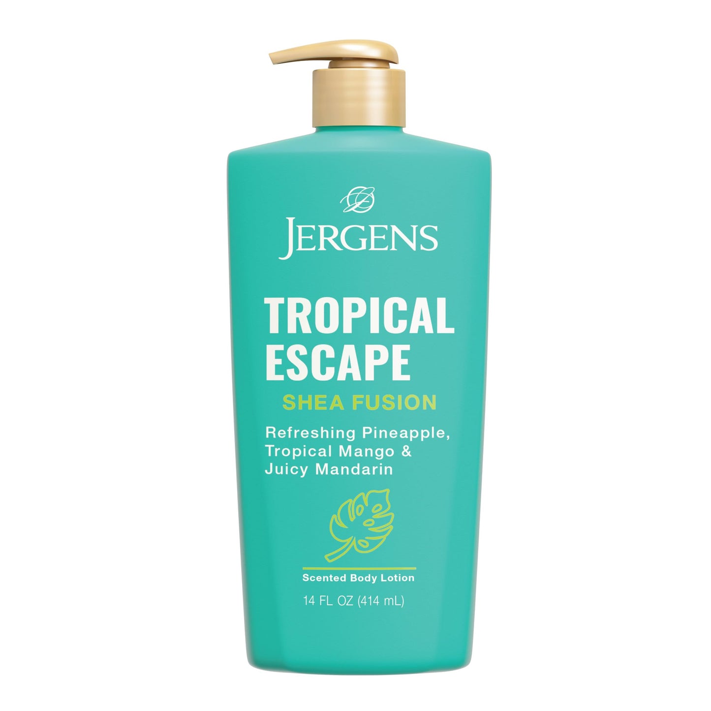 Jergens Shea Fusion Tropical Escape Body Lotion, Moisturizer with Shea Butter & Vitamin E, 14 Fl Oz Jergens