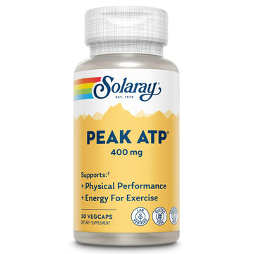 SOLARAY Peak ATP 400 mg - Physical Performance and Exercise Energy Supplements - Stim Free Pre Workout Pills - No Caffeine or Gluten - Lab Verified - 60-Day Guarantee - 30 Servings, 30 VegCaps SOLARAY buy australia supplements