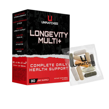 Unmatched Longevity Multi+ | Complete Daily Health Support | Methylated Vitamins & Minerals, Omega-3s, Nootropics, & Longevity Agents | Unmatched buy australia supplements