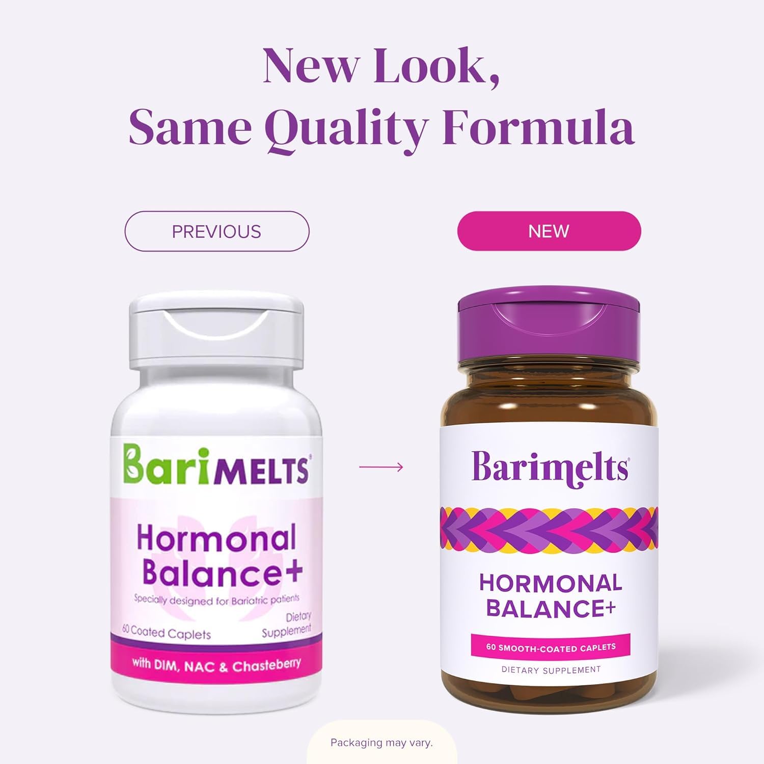 BariMelts Hormonal Balance+ for GLP-1 Users and Bariatric Patients - DIM, NAC & Chasteberry Supports Hormone Balance for Women - 60 Smooth-Coated Caplets (1-Month Supply) BariMelts buy australia supplements