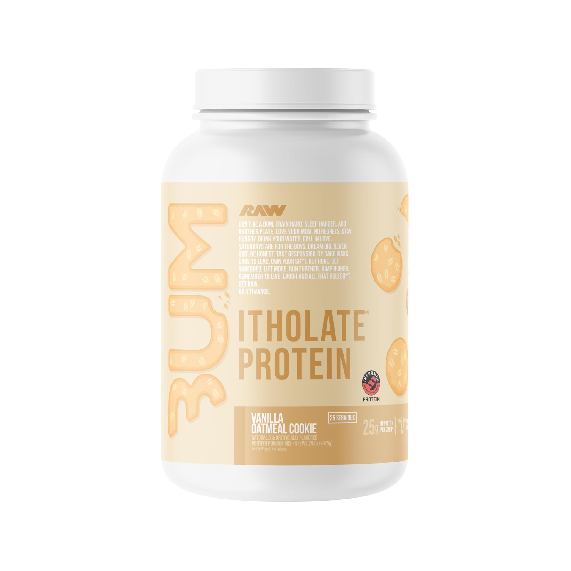 RAW Whey Isolate Protein Powder, Vanilla Oatmeal Cookie (CBUM Itholate Protein) - 100% Grass-Fed Sports Nutrition for Muscle Growth & Recovery - Low-Fat, Low Carb RAW buy australia supplements