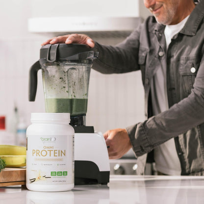 BRAINMD Dr Amen OMNI Protein Vanilla - 2.38 lbs - Plant-Based Protein Powder - Promotes Energy & Exercise Recovery - Vegan, Vegetarian, Sugar Free, Gluten Free - 30 Servings