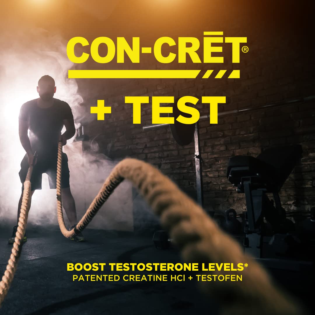 CON-CRET®+ Test, CON-CRET® Patented Creatine HCl Now with Testofen®, Boost Testosterone Levels, 60 Capsules CON-CRET buy australia supplements