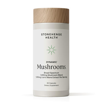 Stonehenge Health Dynamic Mushrooms 1,400 mg – 5 Mushroom Complex (Lion’s Mane, Reishi, Chaga, Maitake, Shiitake) – 100% Fruiting Bodies, Nootropic – Brain, Memory, Focus & Immune Support – 60 Caps Stonehenge Health buy australia supplements