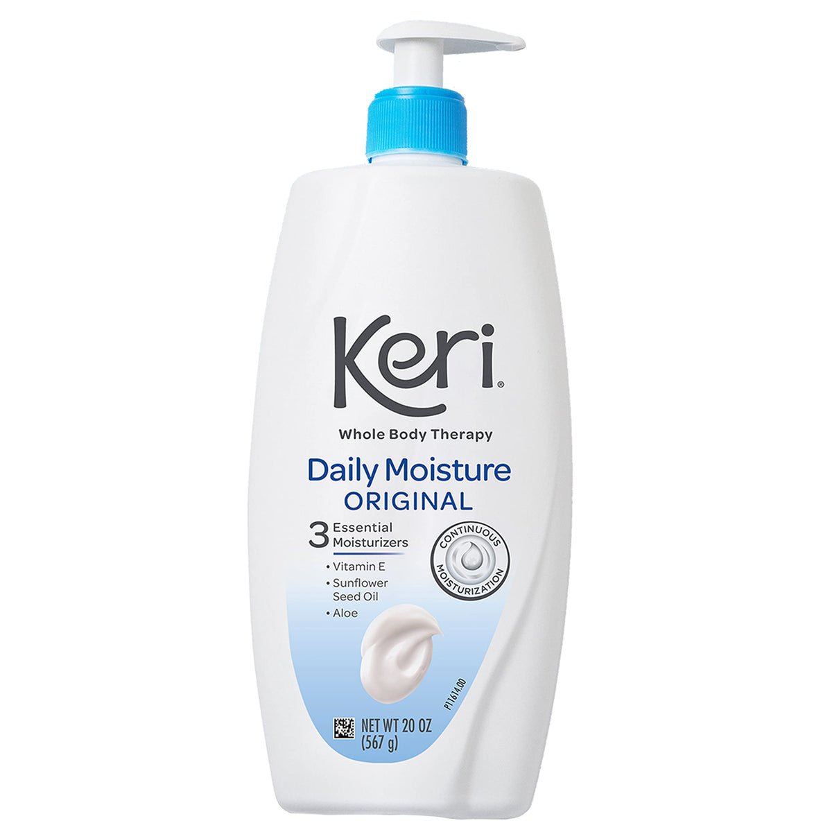 Keri Whole Body Therapy Original, Continuous Moisturization, 3 Essential Moisturizers (Vitamin E, Aloe and Sunflower Seed Oil), 20 Oz Keri