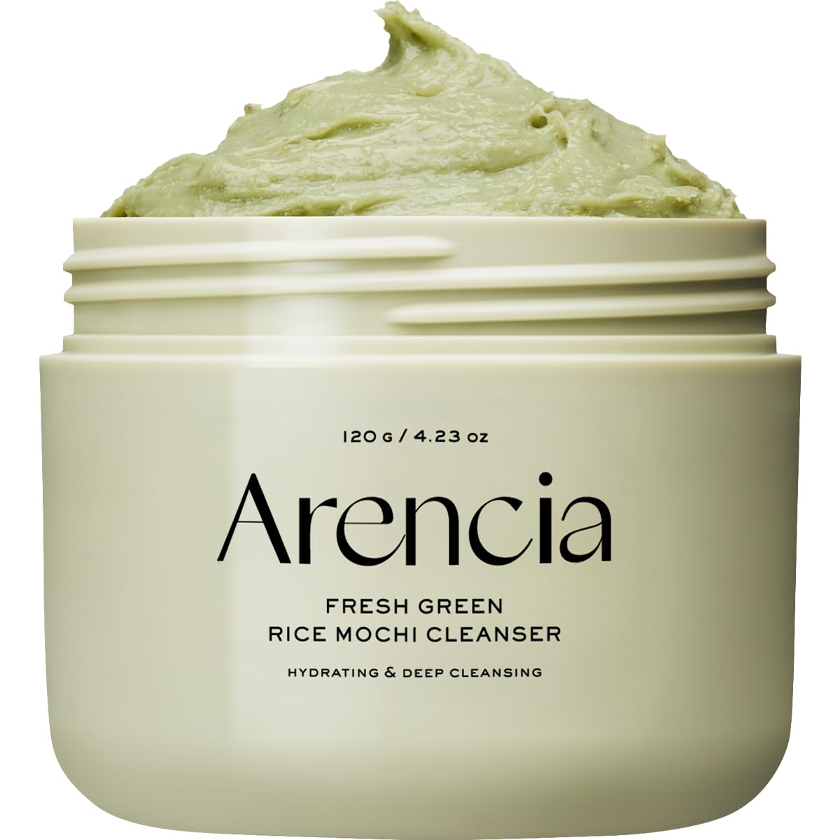 Arencia Korean Rice Mochi Face Cleanser - Face Wash, Gentle Scrub All in One for Deep Cleansing, Moisturizing, Pore Minimizing with Rice Water & Green Tea (4.23oz) ARENCIA