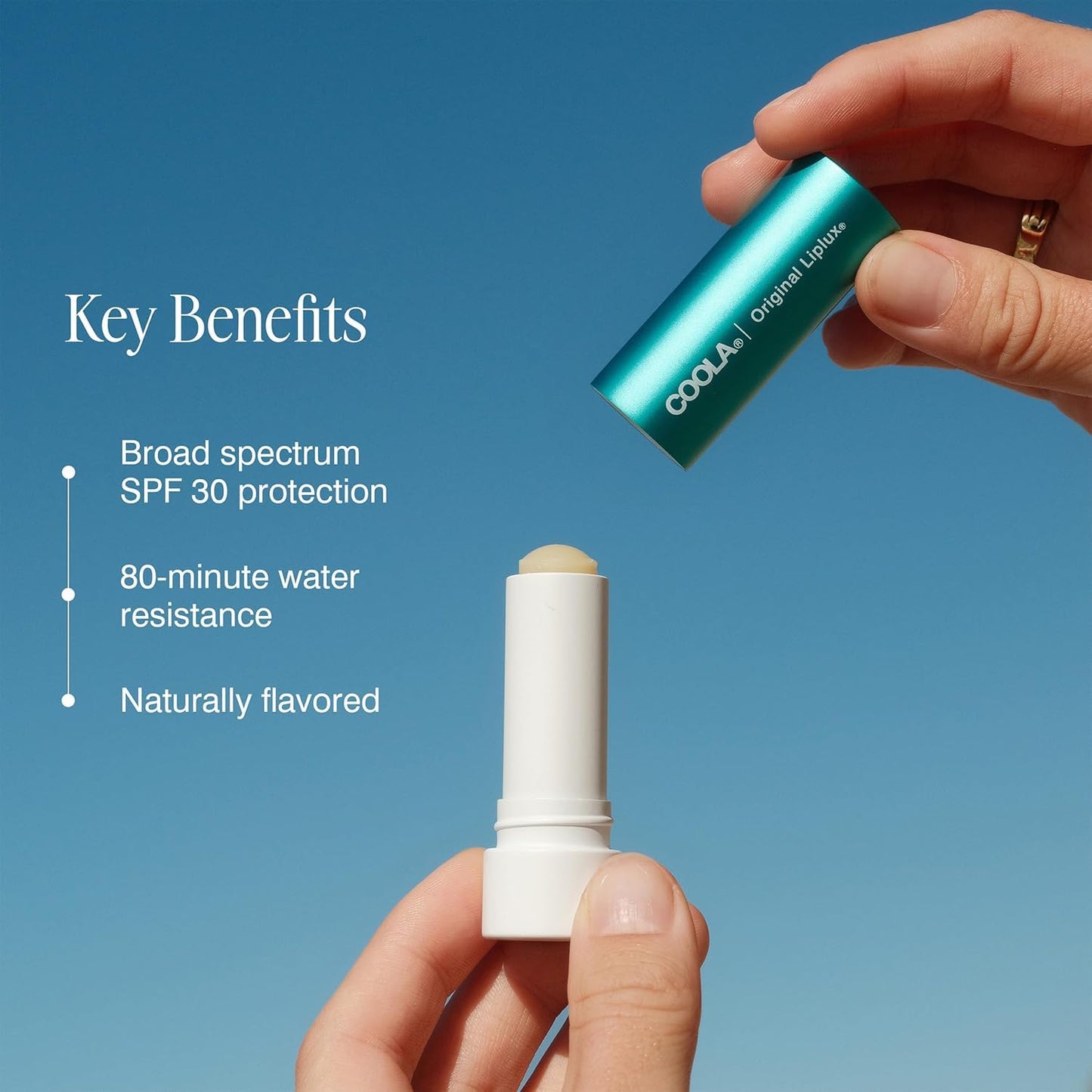 COOLA Organic Liplux Lip Balm and Sunscreen with SPF 30, Dermatologist Tested Lip Care for Daily Protection COOLA