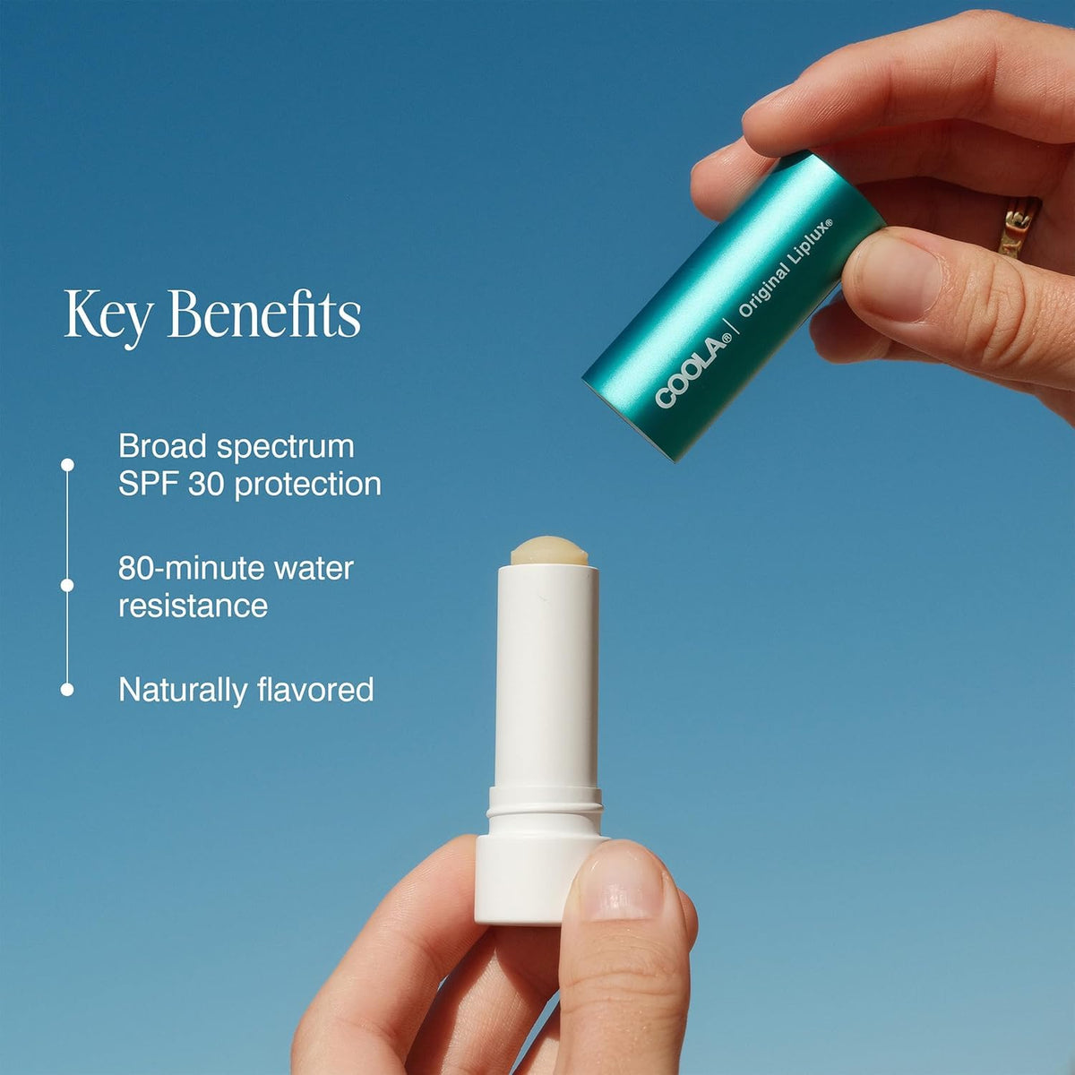 COOLA Liplux SPF 30, Organic Lip Balm Sunscreen, 0.15 oz COOLA