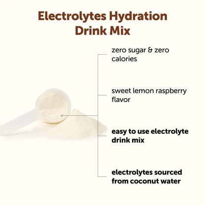 Micro Ingredients Hydration Electrolyte Powder, 1 lb (69 Servings) | Lemon Raspberry Flavor | High Potassium (1,000mg) + Coconut Water & Real Lemon Juice | No Sugar, Keto Friendly | Non-GMO Micro Ingredients