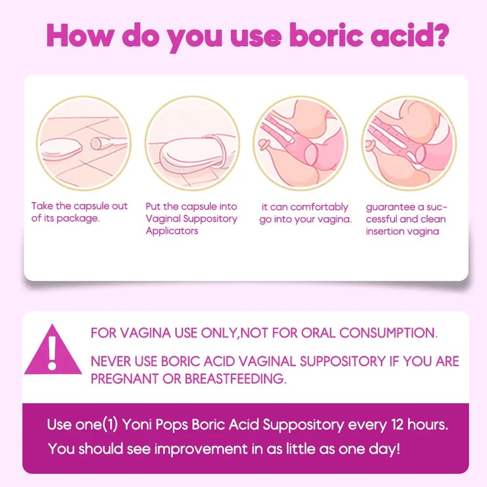 Sweet Mini Me 600mg Boric Acid Suppositories – Natural Vaginal Health Support for Women – pH Balance, Odor & Itch Relief – 30 Count Capsules Generic buy australia supplements