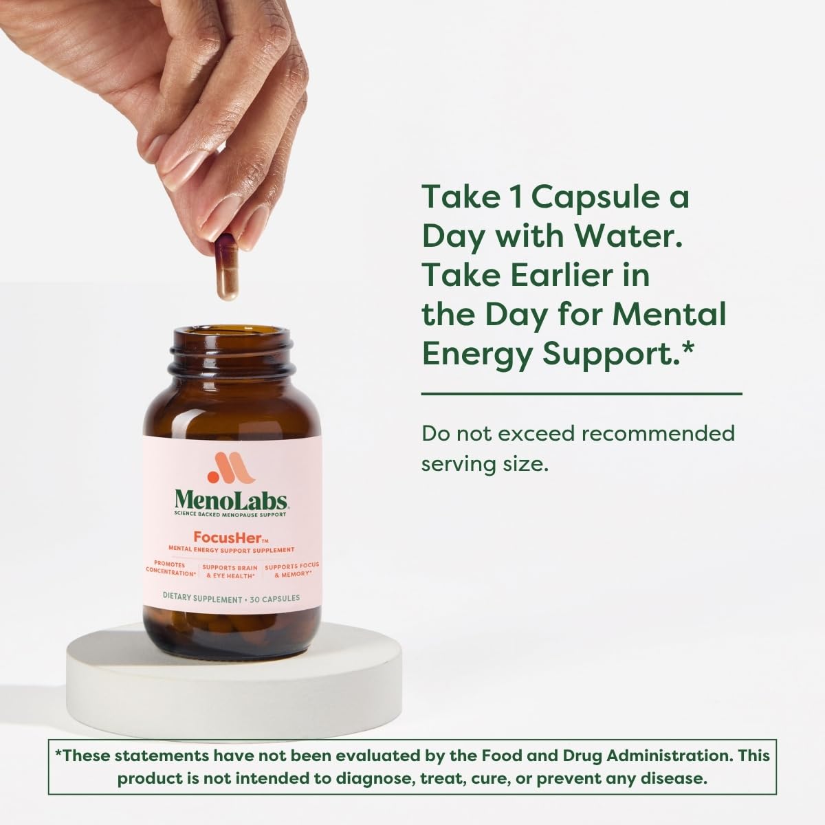 MENOLABS® FocusHer™ Mental Energy Support Supplement – Caffeine-Free Focus, Concentration & Memory – enXtra® & Lutemax 2020® – Menopause, Brain & Eye Health – 30 Capsules, 30-Day Supply MENOLABS buy australia supplements