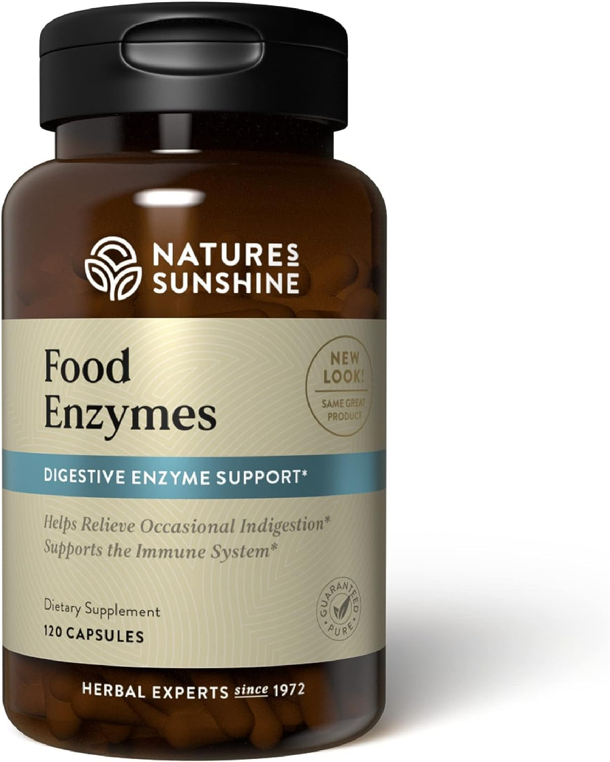 Nature's Sunshine Food Enzymes - Digestive Support with Prebiotics and Probiotics for Gut Health - Digestive Enzyme Supplement for Digestive Health Nature's Sunshine