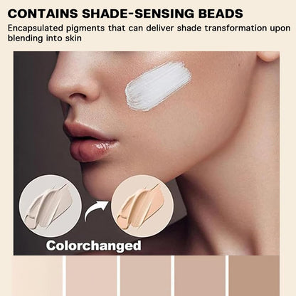 Foundation 4 in 1 - Color Changing Foundation, Medium Spectrum with SPF 50, Hypoallergenic Hydrating Liquid Concealer, Long-lasting & Waterproof Natural Finish - 1.0 fl oz VBEYD