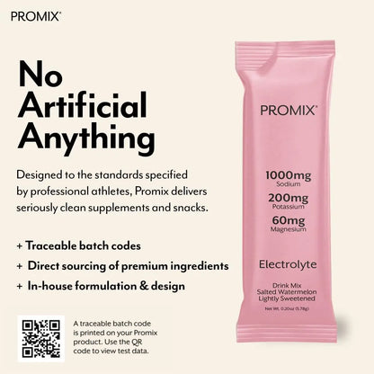 ProMix Nutrition Electrolytes Powder Hydration Packets - Himalayan Pink Salt, Magnesium, Potassium, Vitamin C - Salted Watermelon, ProMix Nutrition