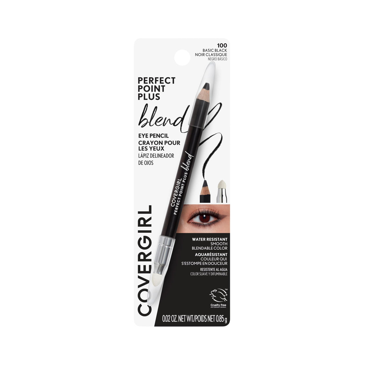 COVERGIRL Perfect Point Plus Blend Eyeliner Pencil - 100 - Basic Black, 0.02oz COVERGIRL