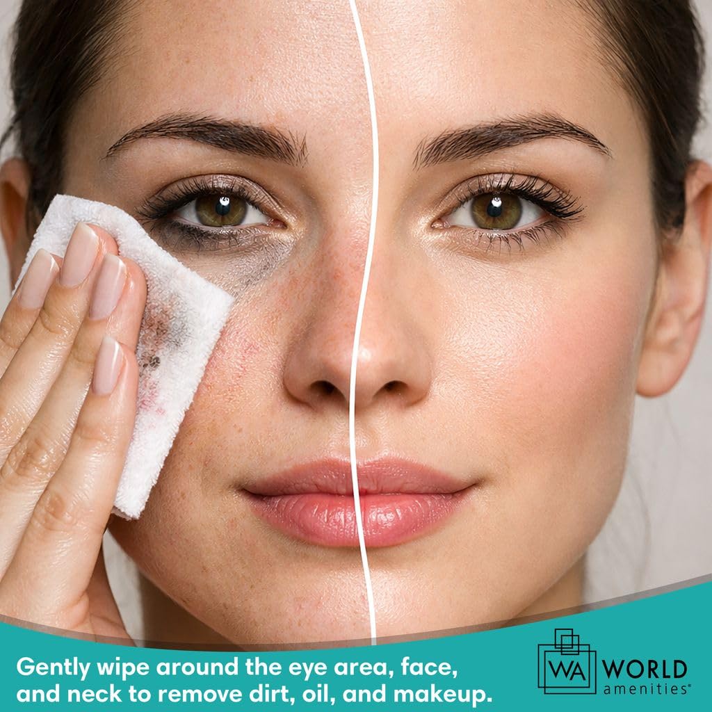 World Amenities Individual Makeup Remover Wipes, 50 Individually Wrapped World Amenities
