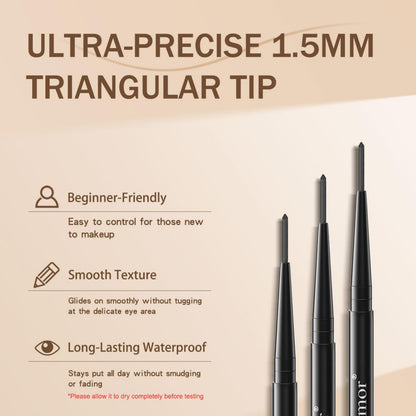 MooGlamor 12 Pack Black Gel Eyeliner Pencil Waterproof Retractable Eyeliner MooGlamor