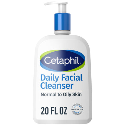 Cetaphil Daily Facial Cleanser Sensitive & Oily Skin, 20 oz Cetaphil